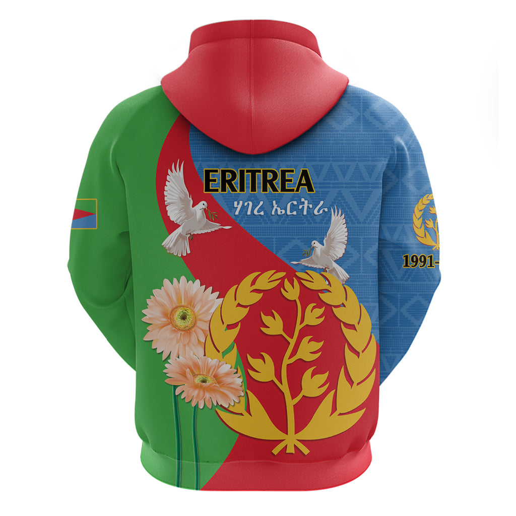 Eritrea Independence Day Zip Hoodie Eritrean Olive Branches 33rd Anniversary - Wonder Print Shop