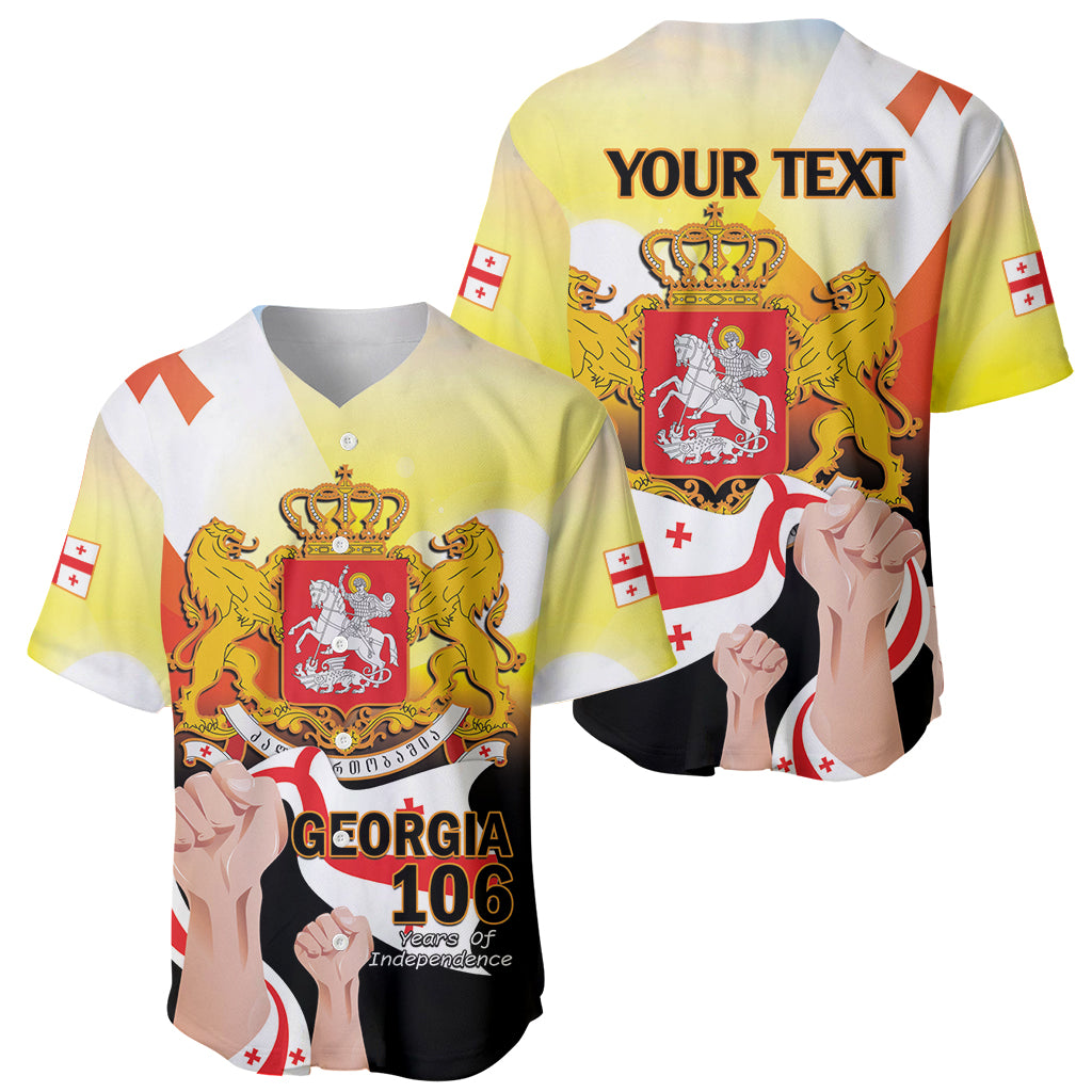 Personalised Georgia Baseball Jersey Happy 106 Years Of Independence - Wonder Print Shop