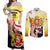 Personalised Georgia Couples Matching Off Shoulder Maxi Dress and Long Sleeve Button Shirt Happy 106 Years Of Independence - Wonder Print Shop