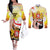 Personalised Georgia Couples Matching Off The Shoulder Long Sleeve Dress and Long Sleeve Button Shirt Happy 106 Years Of Independence