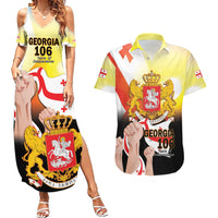 Personalised Georgia Couples Matching Summer Maxi Dress and Hawaiian Shirt Happy 106 Years Of Independence - Wonder Print Shop