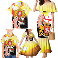 Personalised Georgia Family Matching Mermaid Dress and Hawaiian Shirt Happy 106 Years Of Independence - Wonder Print Shop