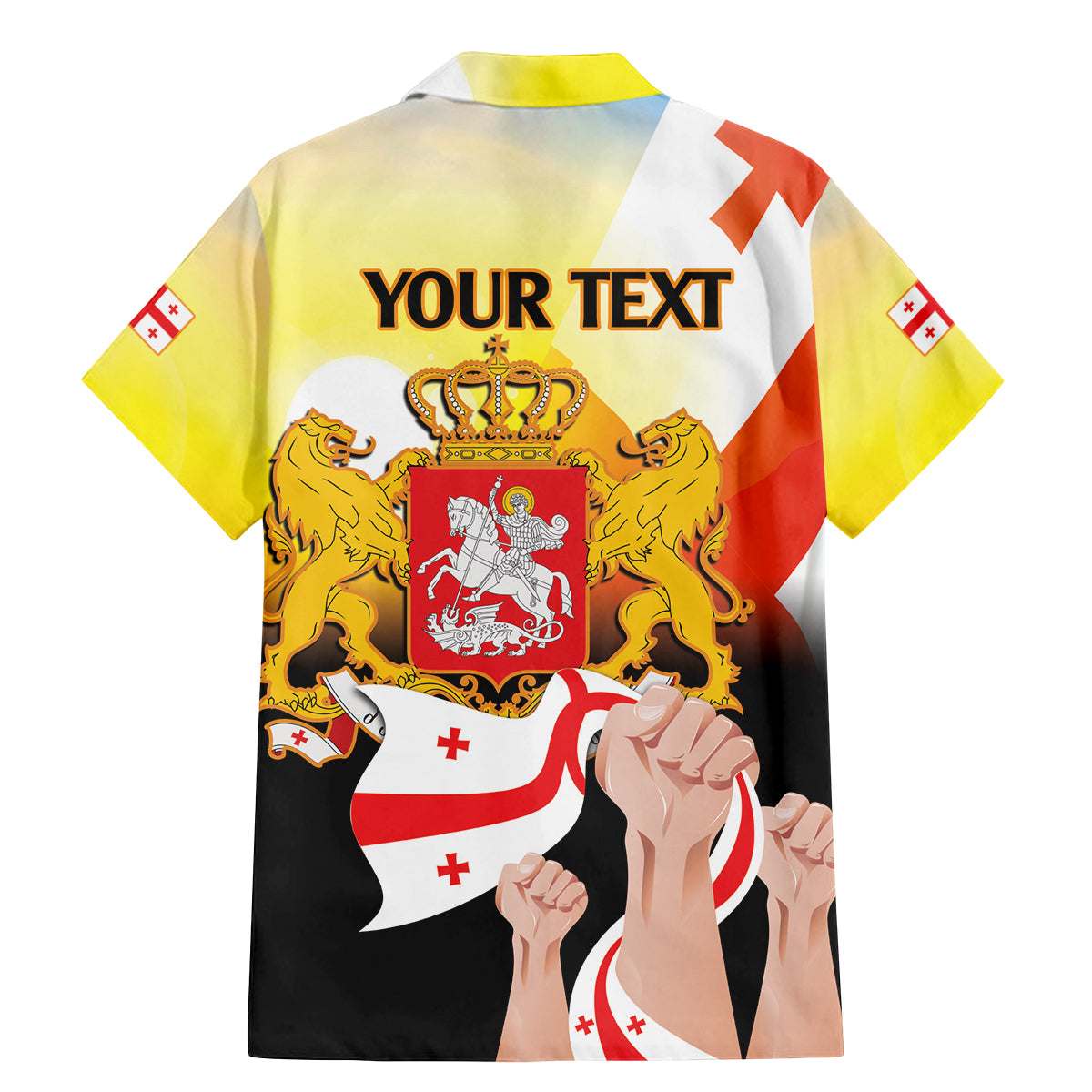 Personalised Georgia Family Matching Mermaid Dress and Hawaiian Shirt Happy 106 Years Of Independence - Wonder Print Shop