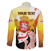 Personalised Georgia Family Matching Off The Shoulder Long Sleeve Dress and Hawaiian Shirt Happy 106 Years Of Independence - Wonder Print Shop