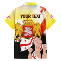 Personalised Georgia Family Matching Off Shoulder Short Dress and Hawaiian Shirt Happy 106 Years Of Independence - Wonder Print Shop