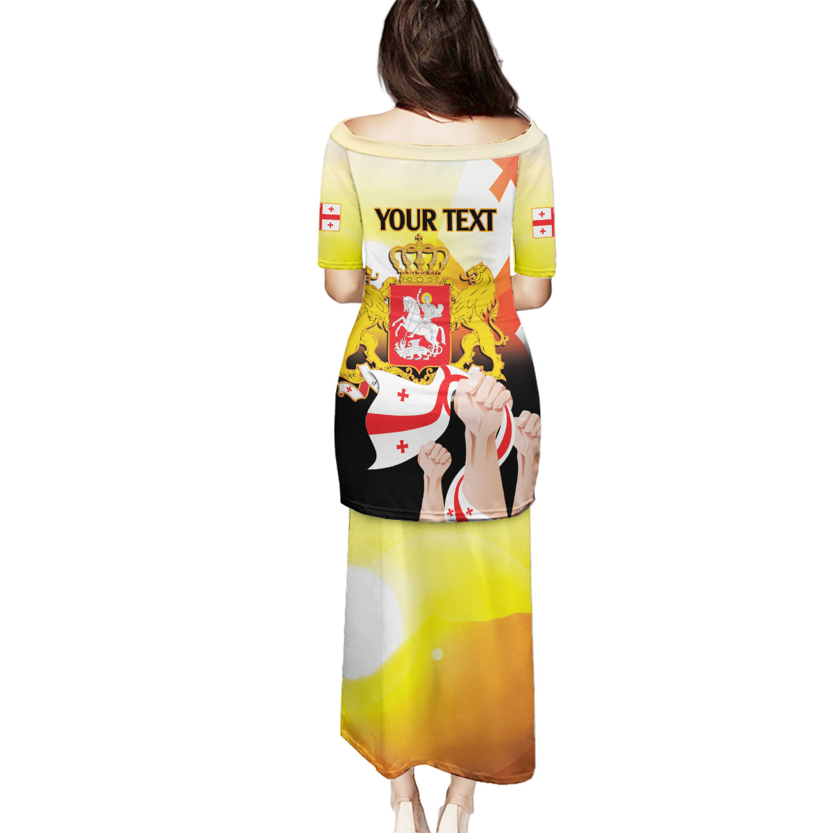 Personalised Georgia Family Matching Puletasi and Hawaiian Shirt Happy 106 Years Of Independence - Wonder Print Shop