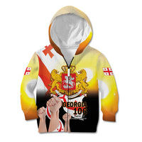Personalised Georgia Kid Hoodie Happy 106 Years Of Independence - Wonder Print Shop