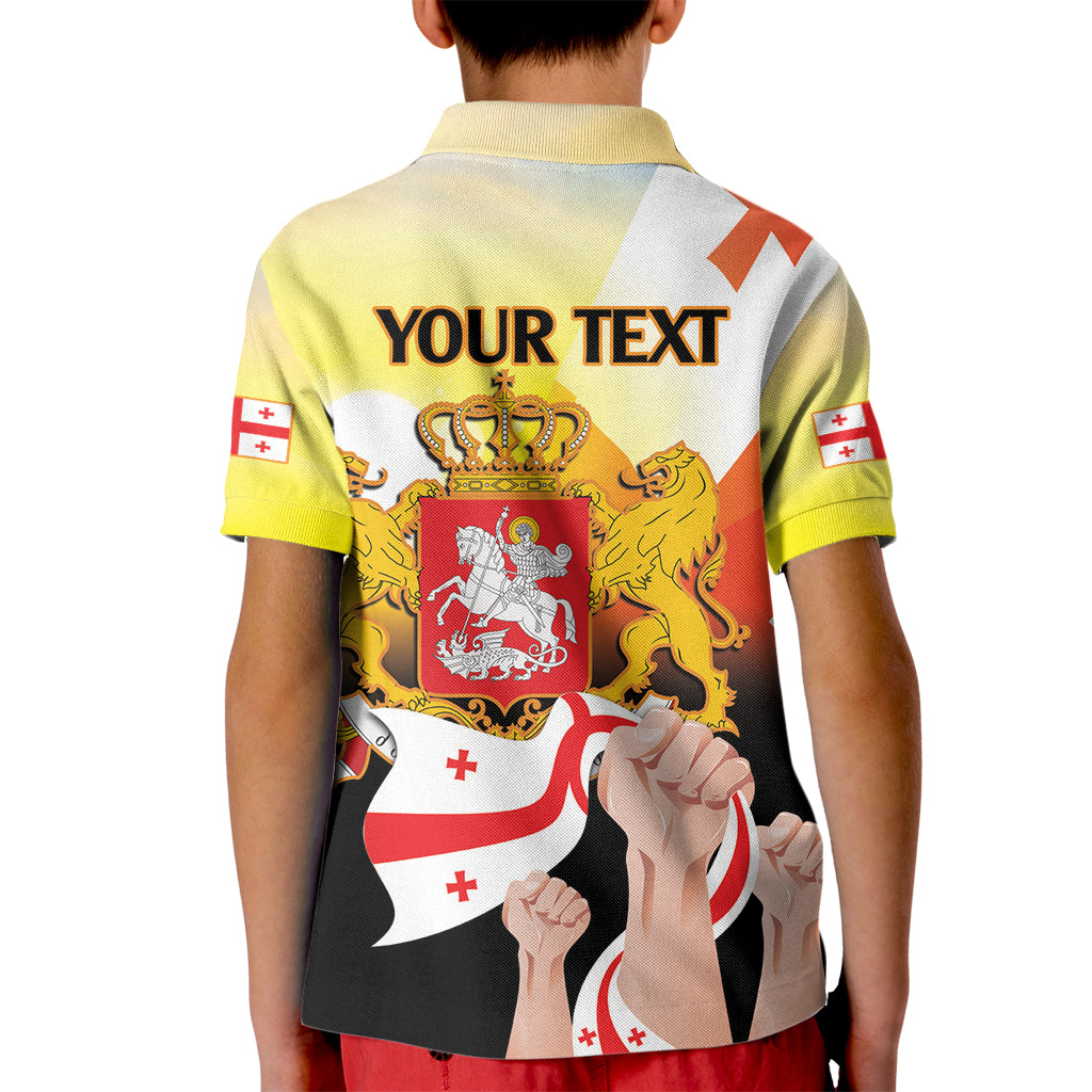 Personalised Georgia Kid Polo Shirt Happy 106 Years Of Independence - Wonder Print Shop