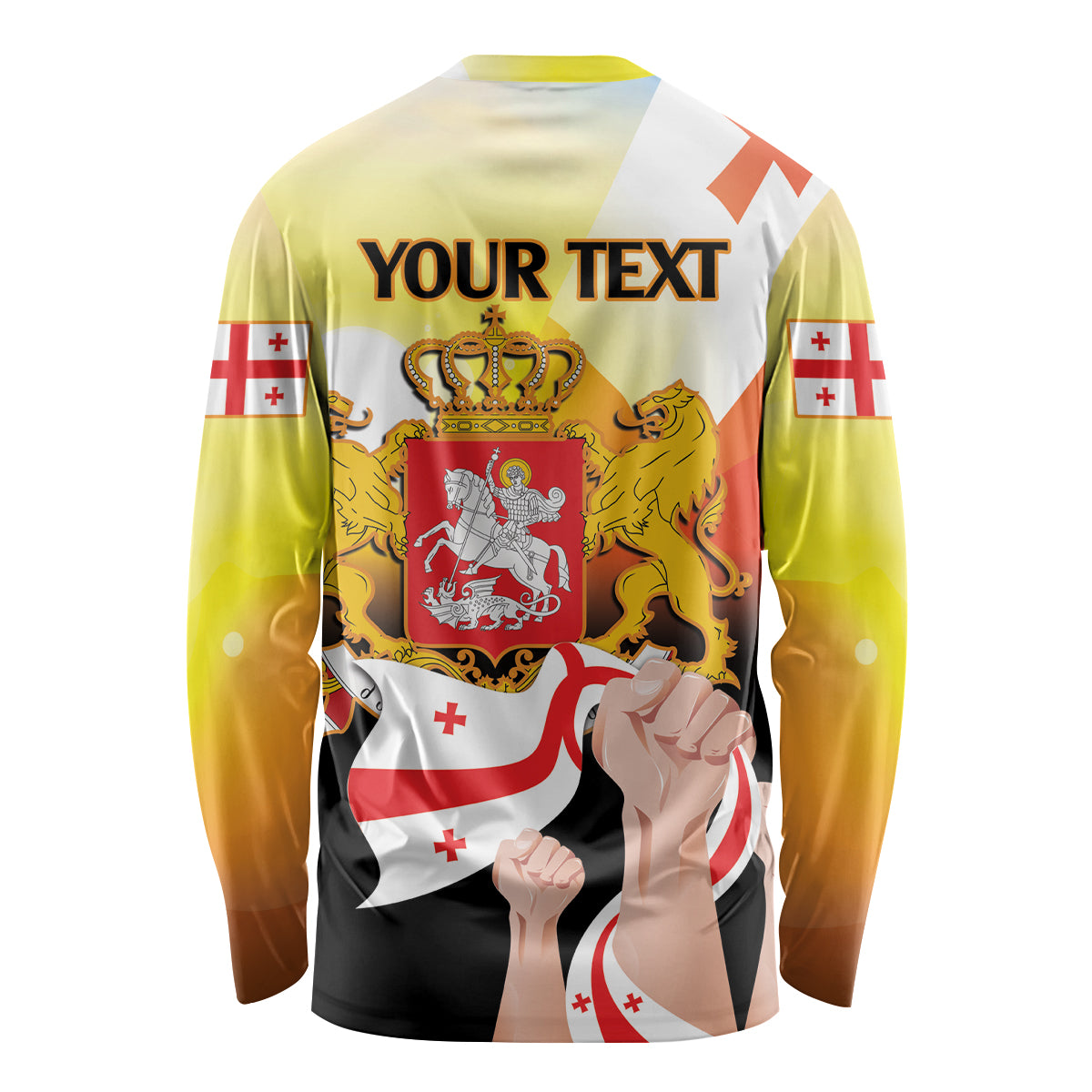 Personalised Georgia Long Sleeve Shirt Happy 106 Years Of Independence - Wonder Print Shop