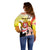Personalised Georgia Off Shoulder Sweater Happy 106 Years Of Independence - Wonder Print Shop
