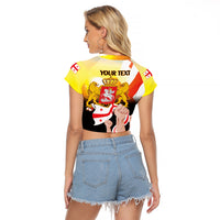 Personalised Georgia Raglan Cropped T Shirt Happy 106 Years Of Independence - Wonder Print Shop