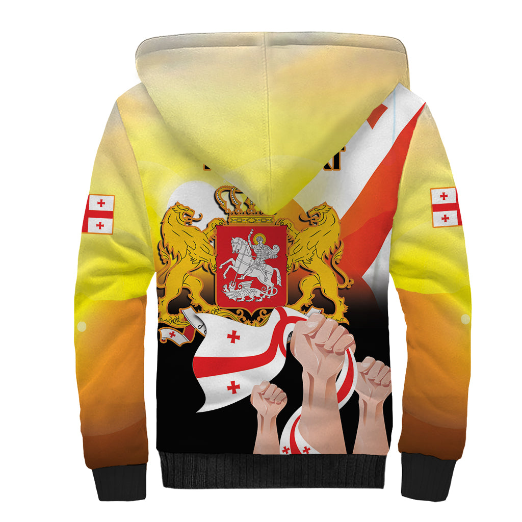 Personalised Georgia Sherpa Hoodie Happy 106 Years Of Independence - Wonder Print Shop