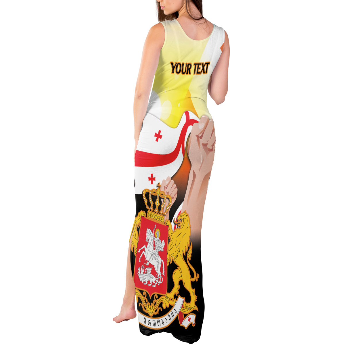 Personalised Georgia Tank Maxi Dress Happy 106 Years Of Independence - Wonder Print Shop