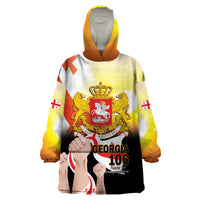 Personalised Georgia Wearable Blanket Hoodie Happy 106 Years Of Independence - Wonder Print Shop