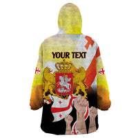 Personalised Georgia Wearable Blanket Hoodie Happy 106 Years Of Independence - Wonder Print Shop