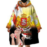Personalised Georgia Wearable Blanket Hoodie Happy 106 Years Of Independence - Wonder Print Shop