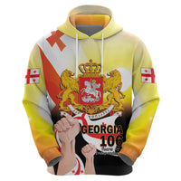 Personalised Georgia Zip Hoodie Happy 106 Years Of Independence - Wonder Print Shop