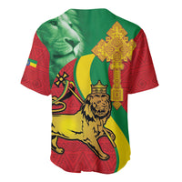Ethiopia National Day Baseball Jersey Ethiopia Lion of Judah African Pattern - Wonder Print Shop