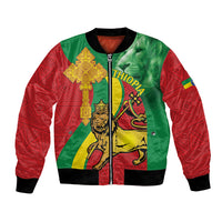 Ethiopia National Day Bomber Jacket Ethiopia Lion of Judah African Pattern - Wonder Print Shop