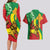 Ethiopia National Day Couples Matching Long Sleeve Bodycon Dress and Hawaiian Shirt Ethiopia Lion of Judah African Pattern