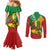 Ethiopia National Day Couples Matching Mermaid Dress and Long Sleeve Button Shirt Ethiopia Lion of Judah African Pattern