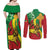 Ethiopia National Day Couples Matching Off Shoulder Maxi Dress and Long Sleeve Button Shirt Ethiopia Lion of Judah African Pattern