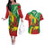 Ethiopia National Day Couples Matching Off The Shoulder Long Sleeve Dress and Hawaiian Shirt Ethiopia Lion of Judah African Pattern - Wonder Print Shop