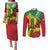 Ethiopia National Day Couples Matching Puletasi and Long Sleeve Button Shirt Ethiopia Lion of Judah African Pattern