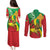 Ethiopia National Day Couples Matching Puletasi and Long Sleeve Button Shirt Ethiopia Lion of Judah African Pattern