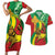 Ethiopia National Day Couples Matching Short Sleeve Bodycon Dress and Hawaiian Shirt Ethiopia Lion of Judah African Pattern