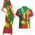 Ethiopia National Day Couples Matching Short Sleeve Bodycon Dress and Hawaiian Shirt Ethiopia Lion of Judah African Pattern