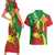 Ethiopia National Day Couples Matching Short Sleeve Bodycon Dress and Hawaiian Shirt Ethiopia Lion of Judah African Pattern - Wonder Print Shop