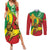 Ethiopia National Day Couples Matching Summer Maxi Dress and Long Sleeve Button Shirt Ethiopia Lion of Judah African Pattern - Wonder Print Shop