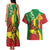 Ethiopia National Day Couples Matching Tank Maxi Dress and Hawaiian Shirt Ethiopia Lion of Judah African Pattern