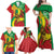 Ethiopia National Day Family Matching Off Shoulder Maxi Dress and Hawaiian Shirt Ethiopia Lion of Judah African Pattern - Wonder Print Shop