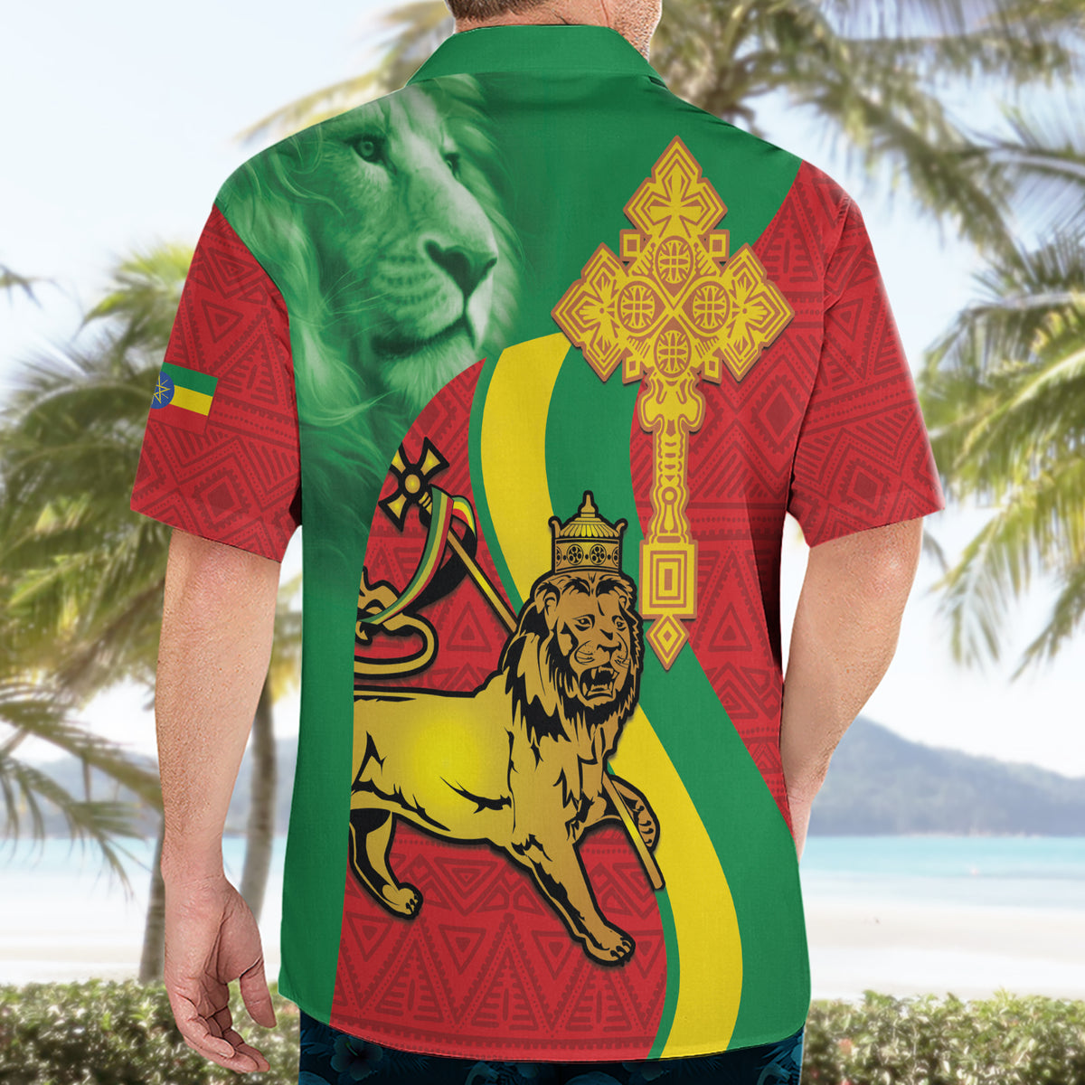 Ethiopia National Day Hawaiian Shirt Ethiopia Lion of Judah African Pattern - Wonder Print Shop