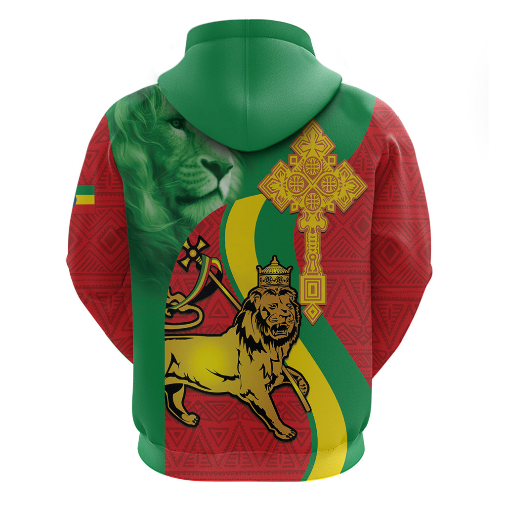 Ethiopia National Day Hoodie Ethiopia Lion of Judah African Pattern - Wonder Print Shop