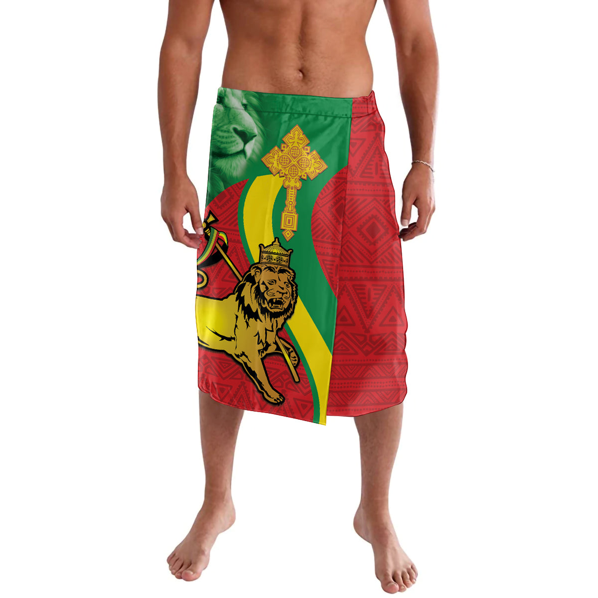 Ethiopia National Day Lavalava Ethiopia Lion of Judah African Pattern - Wonder Print Shop