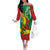 Ethiopia National Day Off The Shoulder Long Sleeve Dress Ethiopia Lion of Judah African Pattern