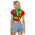 Ethiopia National Day Raglan Cropped T Shirt Ethiopia Lion of Judah African Pattern - Wonder Print Shop