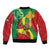 Ethiopia National Day Sleeve Zip Bomber Jacket Ethiopia Lion of Judah African Pattern - Wonder Print Shop