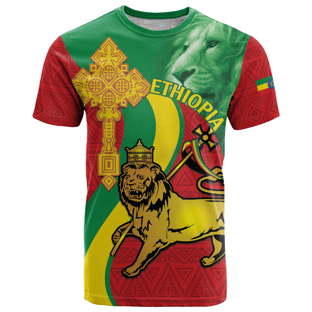 Ethiopia National Day T Shirt Ethiopia Lion of Judah African Pattern
