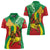 Ethiopia National Day Women Polo Shirt Ethiopia Lion of Judah African Pattern