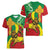 Ethiopia National Day Women V-Neck T-Shirt Ethiopia Lion of Judah African Pattern
