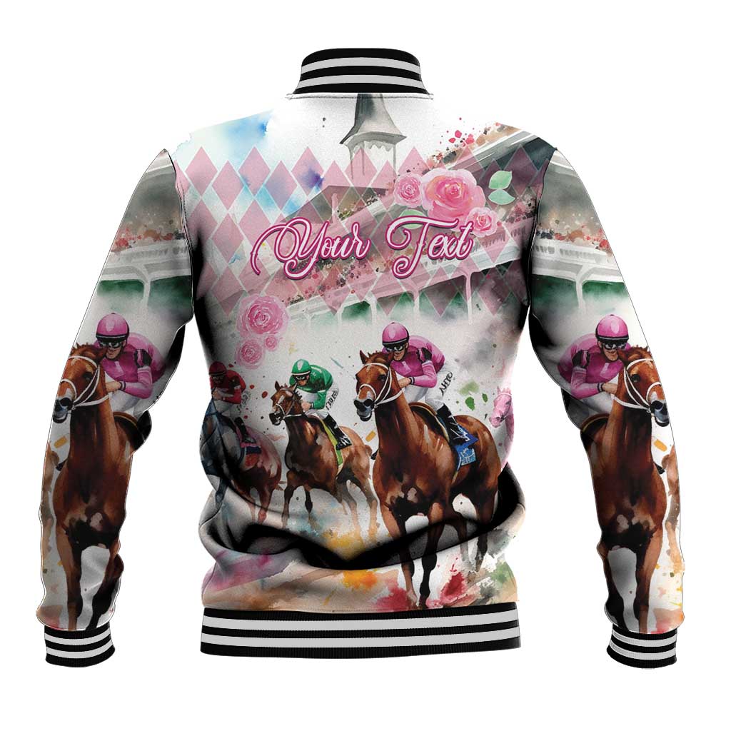 Personalized Kentucky Horse Racing Baseball Jacket 151st Anniversary Run For The Roses