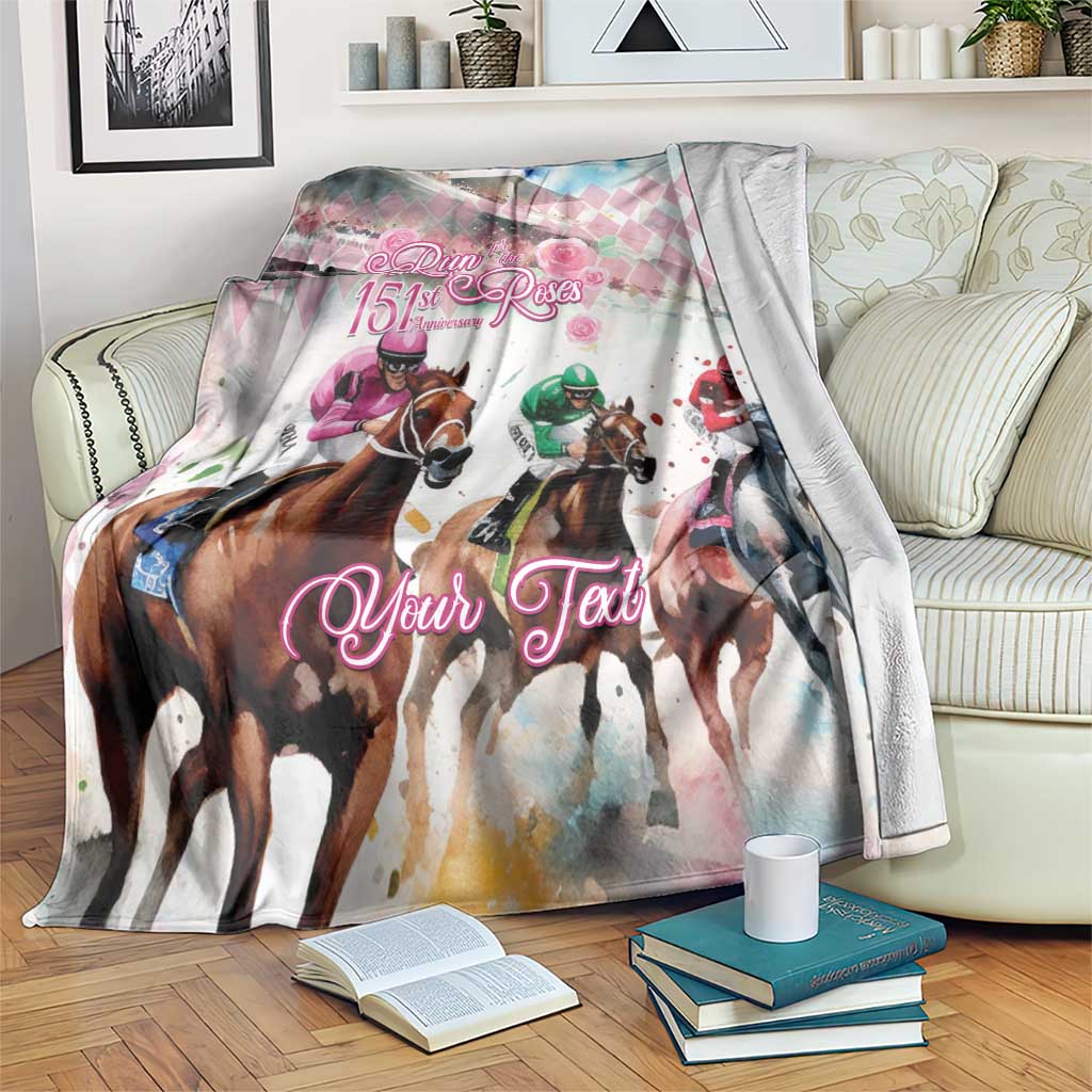 Personalized Kentucky Horse Racing Blanket 151st Anniversary Run For The Roses
