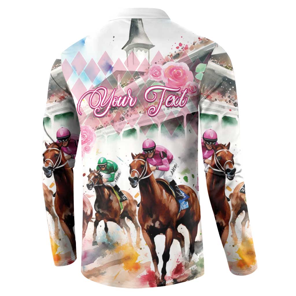 Personalized Kentucky Horse Racing Button Sweatshirt 151st Anniversary Run For The Roses