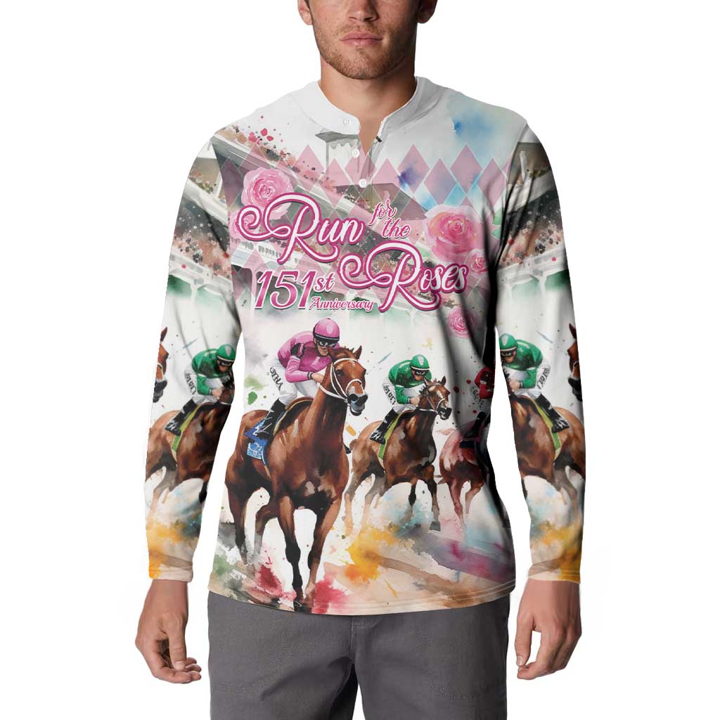 Personalized Kentucky Horse Racing Button Sweatshirt 151st Anniversary Run For The Roses