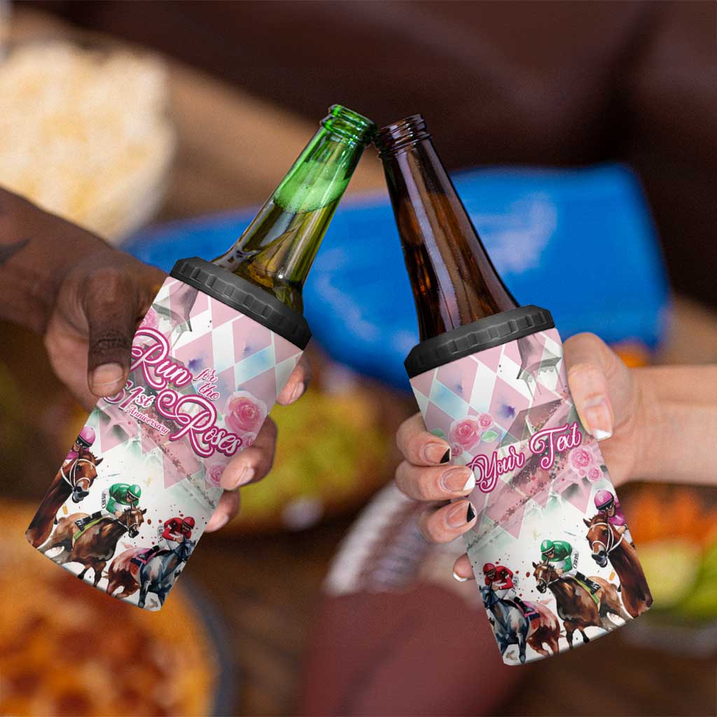Personalized Kentucky Horse Racing 4 in 1 Can Cooler Tumbler 151st Anniversary Run For The Roses