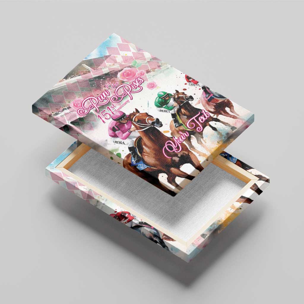 Personalized Kentucky Horse Racing Canvas Wall Art 151st Anniversary Run For The Roses